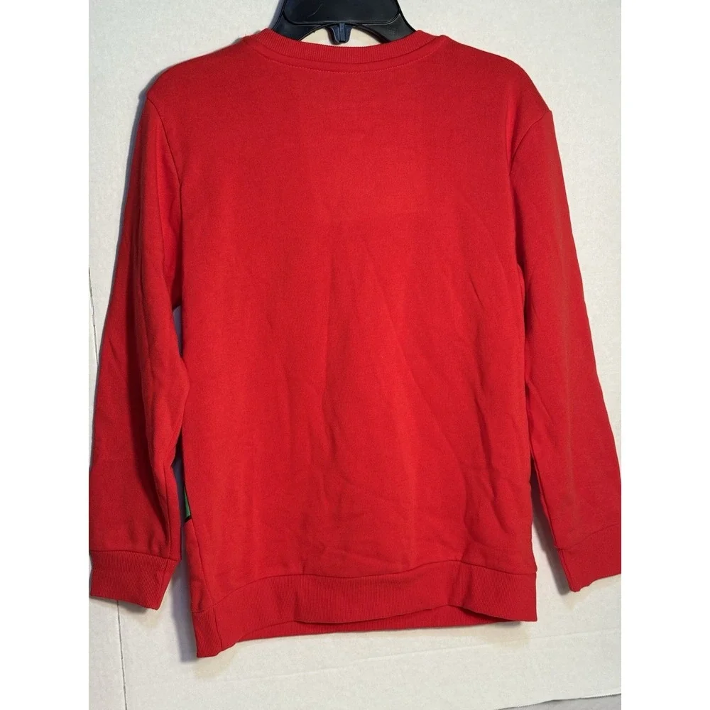 Hello Kitty Red Christmas Sweatshirt‎ MERRY & BRIGHT - Girls Size Large NWT